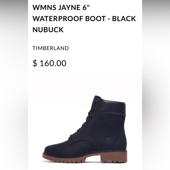 🔥LIKE NEW🔥 Timberland Women’s Jayne 6" Waterproof Black Suede Nubuck Sz 8 - Picture 3 of 14